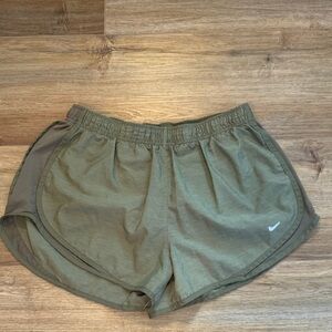 Nike Olive Athletic Women's Running Shorts
